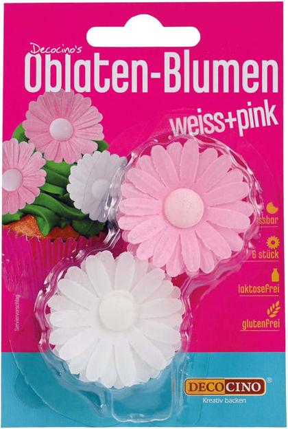 Produktbild Dekoback Esspapier Blumen Weiss und Rosa