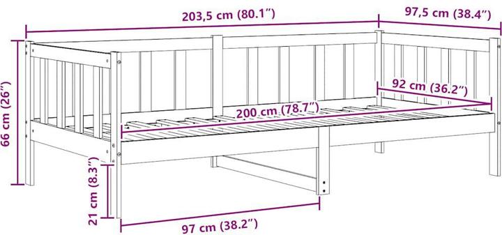 Actual product image VidaXL Lidiya (90 x 200 cm)