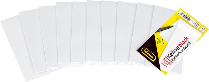 Produktbild Idena Kellnerblock 10er 7x15cm blanko FSC-Mix (Blanko)