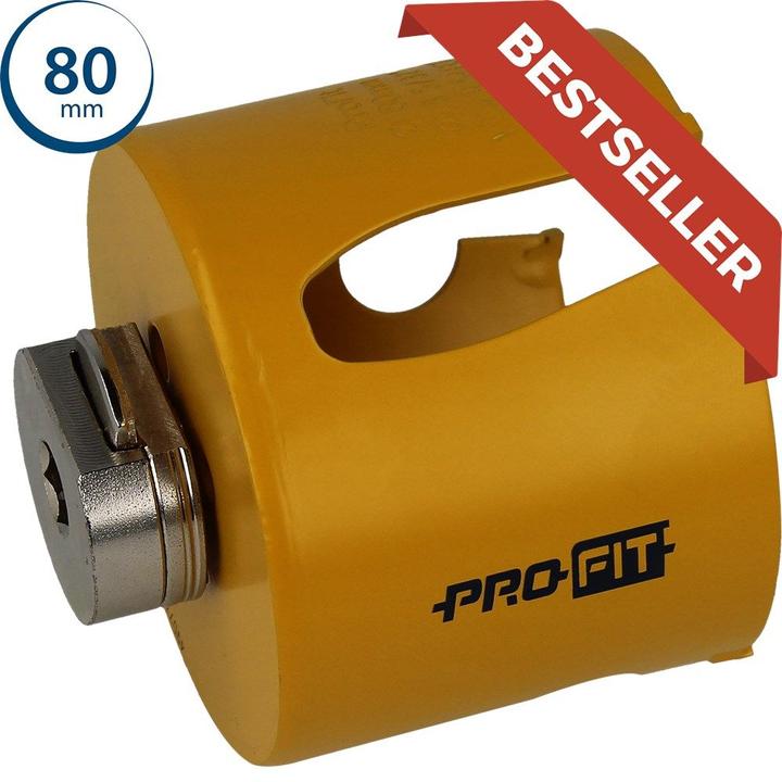 Produktbild Pro-Fit Lochsäge Multipurpose Sägen-Ø 80 mm Schnitttiefe 52 mm HSS Schaftausführung 6-kant (80 Millimeter)