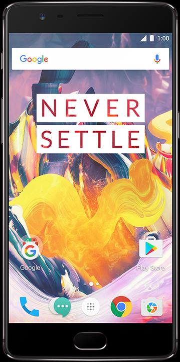 Actual product image OnePlus 3t (64 GB, Gunmetal, 5.50", Dual SIM, 16 Mpx, 4G)