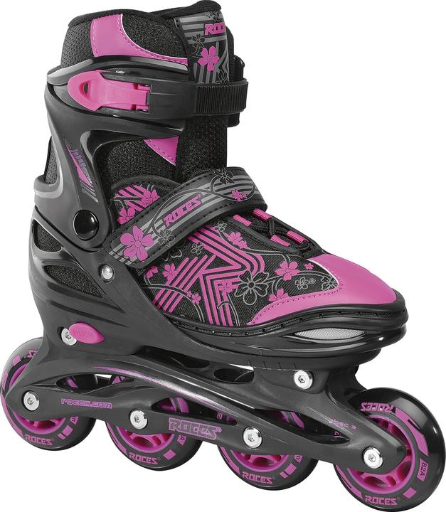 Roces Kinder Inlineskates Jockey 3.0 Girl (Grösse: 26.0-29.0 (Rollen 64 mm), black/pink) (28)