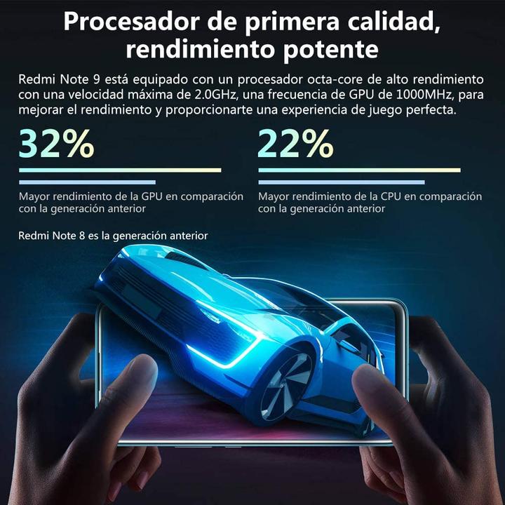 Produktbild Xiaomi Redmi Note 9 (128 GB, Midnight Grey, 6.53", Dual SIM + SD, 48 Mpx, 4G)