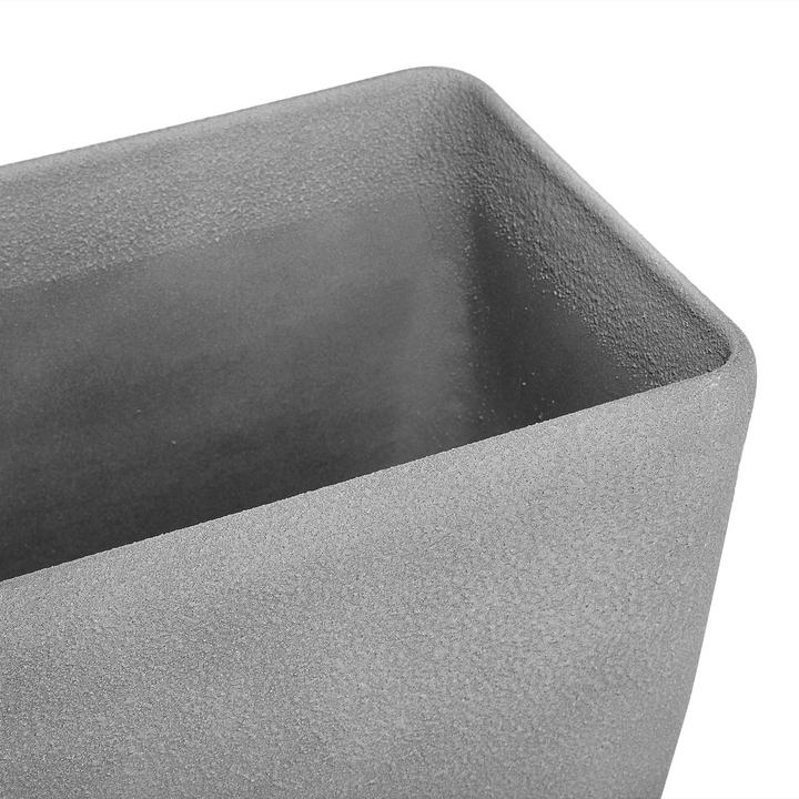 Actual product image Beliani Flowerpot Set of 2 grey rectangular 74 x 32 x 45 cm BARIS (74 cm)