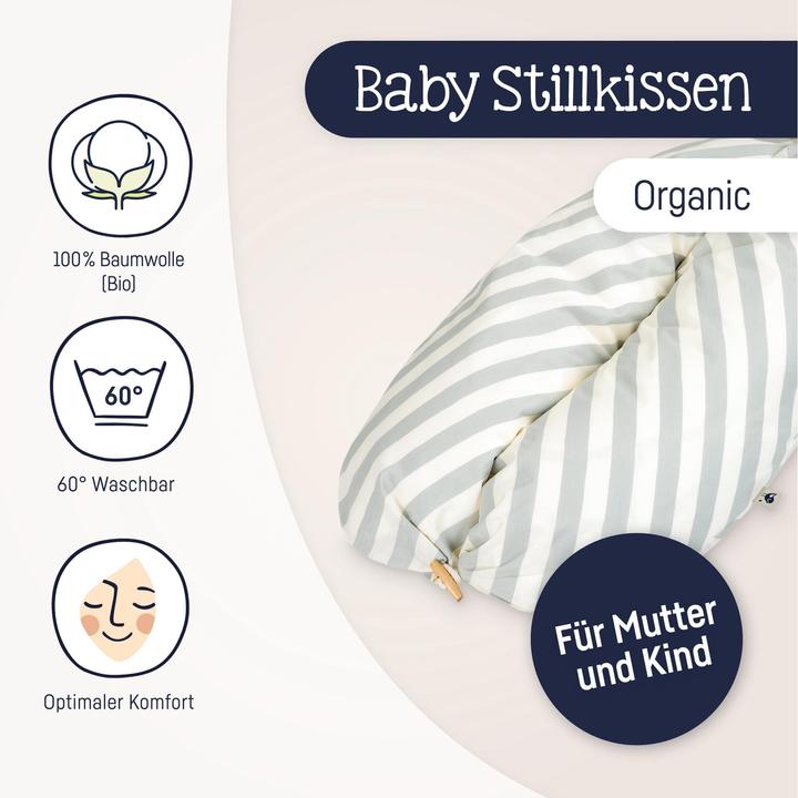 Produktbild Julius Zöllner Stillkissen Nappi Stripes 190 cm (75 cm)