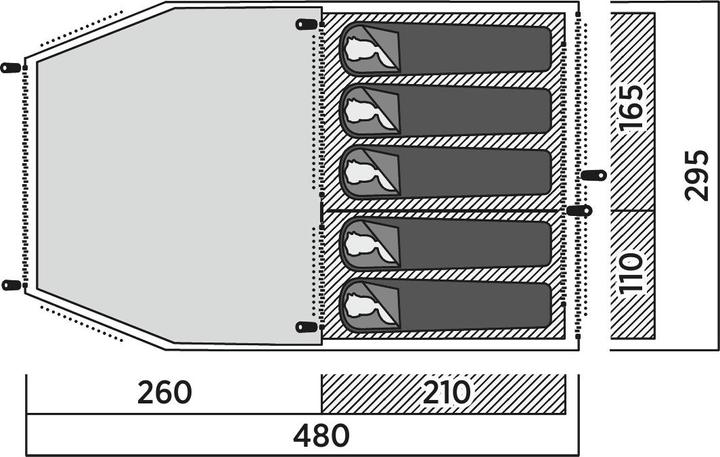 Immagine prodotto Easy Camp Minorca 500 (Tenda a tunnel, 11.30 kg, 5 persone)