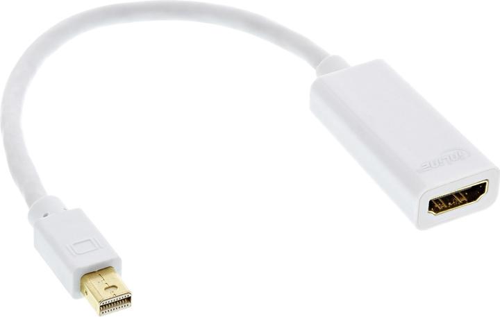Produktbild InLine Mini DisplayPort HDMI Adapterkabel mit Audio (Mini DP, 15 cm)