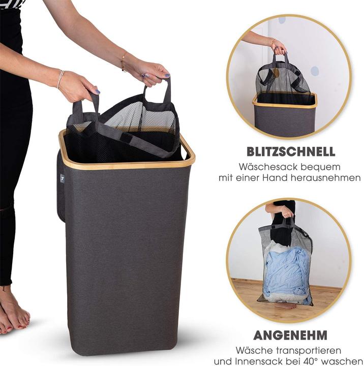 Produktbild Hennez Wäschekorb mit Deckel (100 l)