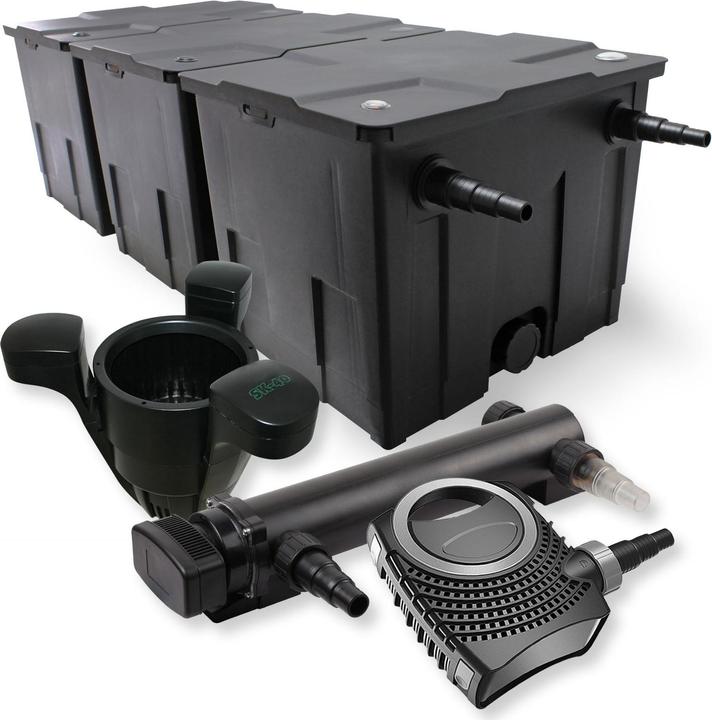 Produktbild SunSun Teichfilter Set 3 Kammer Filter 90000l 36W UVC Klärer NEO10000 80W Pumpe Skimmer