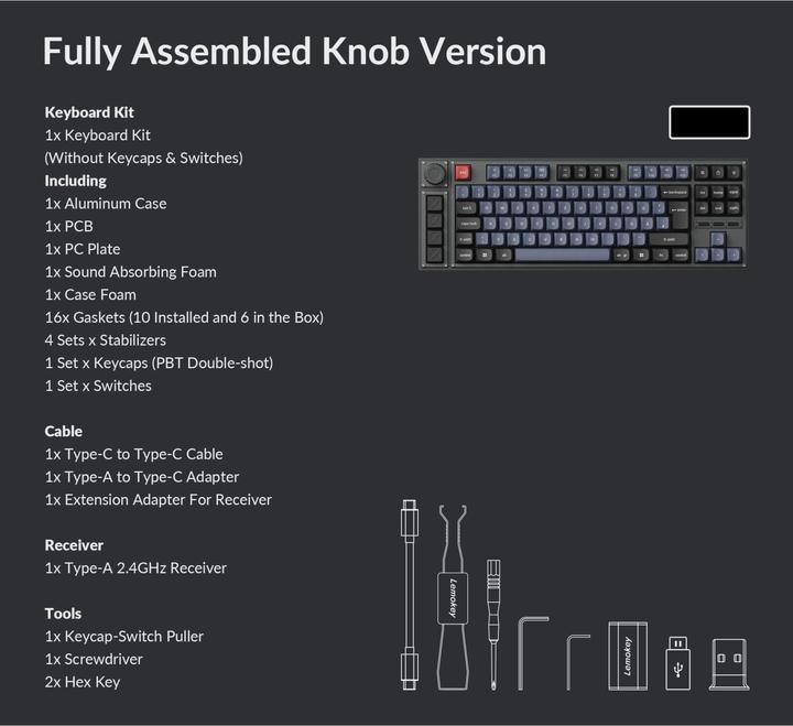 Actual product image Keychron Lemokey L3 (CH, Wireless, Cable)