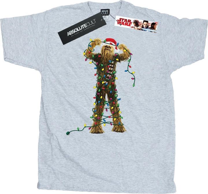 Immagine prodotto Star Wars Chewbacca Christmas Lights Maglietta Uomo (3XL)