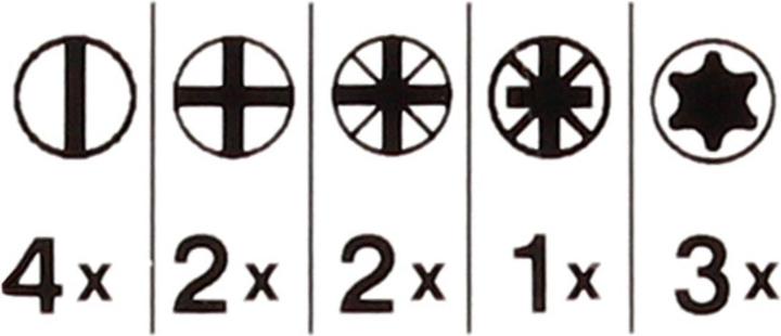 Actual product image Wiha Screwdriver set (Slotted screws, Torx (TX), Pozidriv cross recess (PZ), Phillipps cross recess (PH))