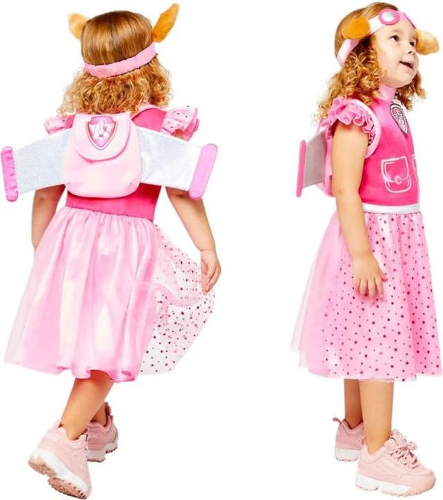 Produktbild Amscan Kinderkostüm Skye aus Paw Patrol, Kleid, Kopfbedeckung, Flügel-Rucksack, Serie, Helfer auf (104)