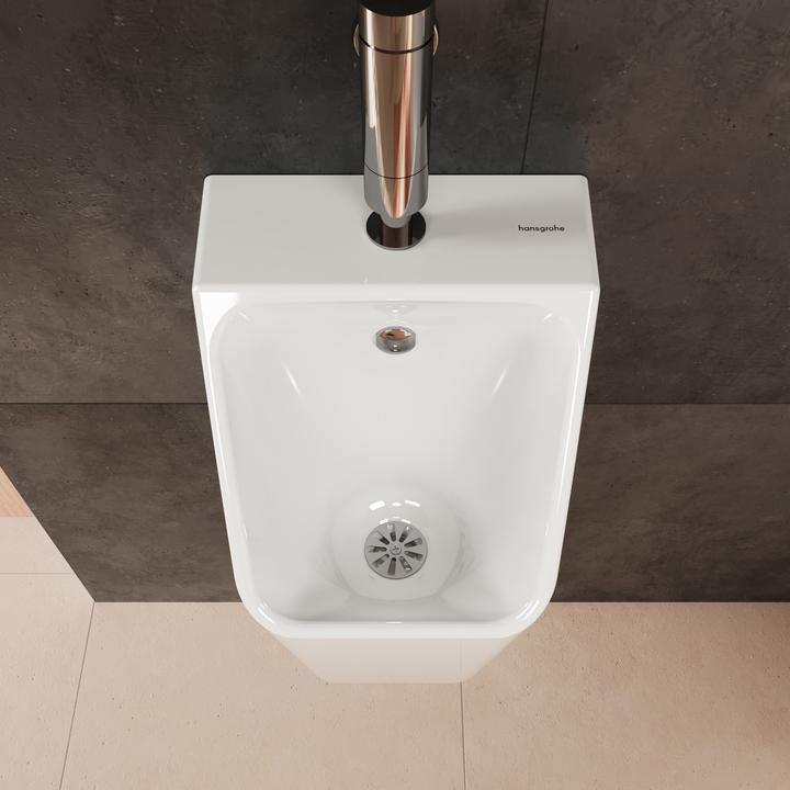 Produktbild hansgrohe EluPura Original Q Urinal, spülrandlos, SmartClean, Zulauf von oben, 320x305x600mm, weiss