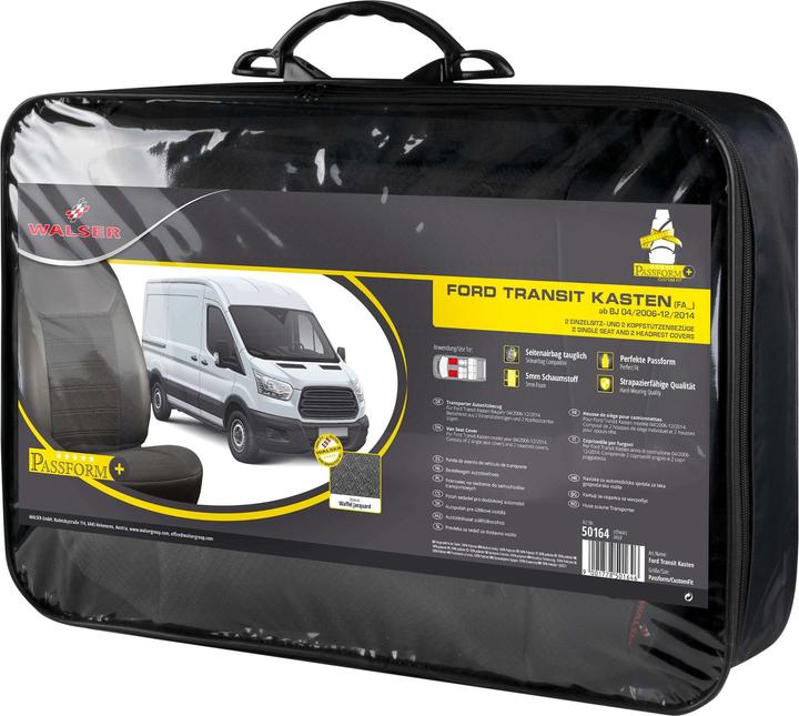 Produktbild Walser Premium Autositzbezug für Ford Transit 2006-12/2014, 2 Einzelsitzbezüge vorne