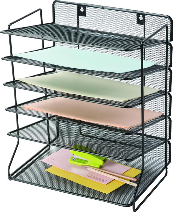 Actual product image Q-Connect Sorter for Office Set, metal, 6 shelves, black (A4)