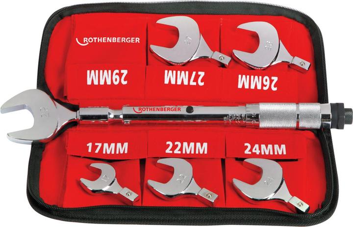 Produktbild Rothenberger Drehmomentgabelschlüssel Satz (3/8", 1/4", 1/2", 14 Nm, 77 Nm)