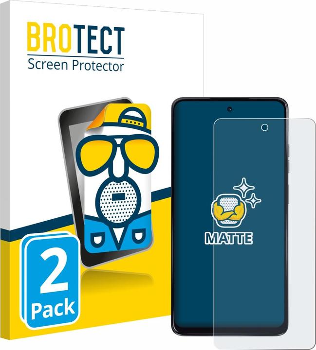 Actual product image BROTECT Anti-glare screen protector matt (2 Piece, Motorola Moto G24)