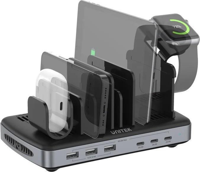 Actual product image Unitek CHARGING STATION 3X USB-A 20W 3X USBC PD 80W (80 W)