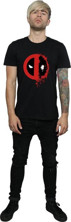 Actual product image Mens Deadpool Split Splat Logo T-Shirt (S)