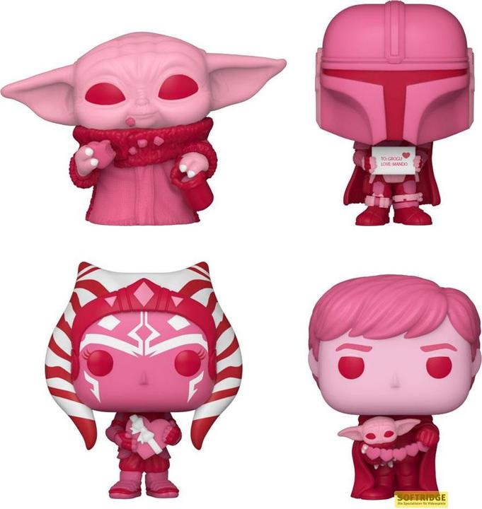 Actual product image Funko Star Wars Valentines Pocket POP! vinyl figures 4-pack 4 cm