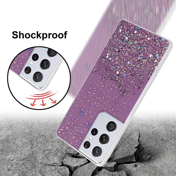 Actual product image Cadorabo TPU cover sparkling glitter (Samsung Galaxy S21 Ultra)