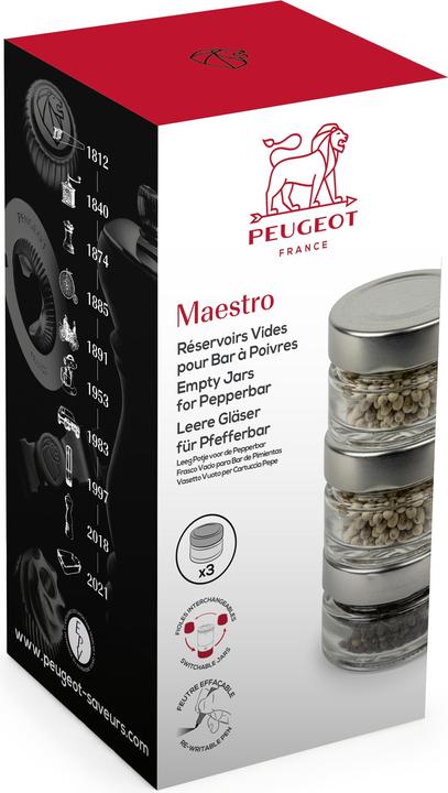 Produktbild Peugeot Vorratsgläser / Pfefferbehälter 3er Set (Diverse Gewürze)