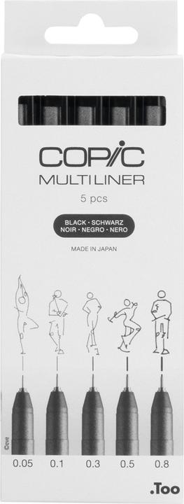Actual product image Copic Multiliner (Black, 5 x)