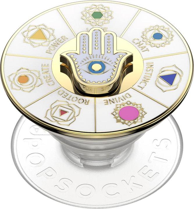 Actual product image PopSockets - PopGrip (806073) - Enamel Spinner Chakras - Clear
