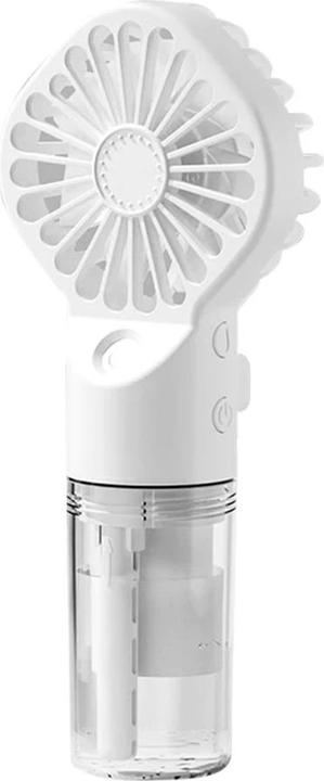 Actual product image Techsuit - Handheld Fan (G10) - Portable, with Humidifier, Four Speeds, USB - White