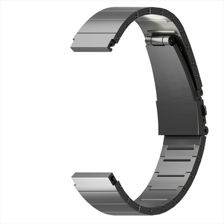 Actual product image Strap-it Luxe titanium smartwatch bandje - geschikt voor Fossil Gen 5 / Gen 5e 44mm / Gen 6 44mm - donkergrij (Titanium)