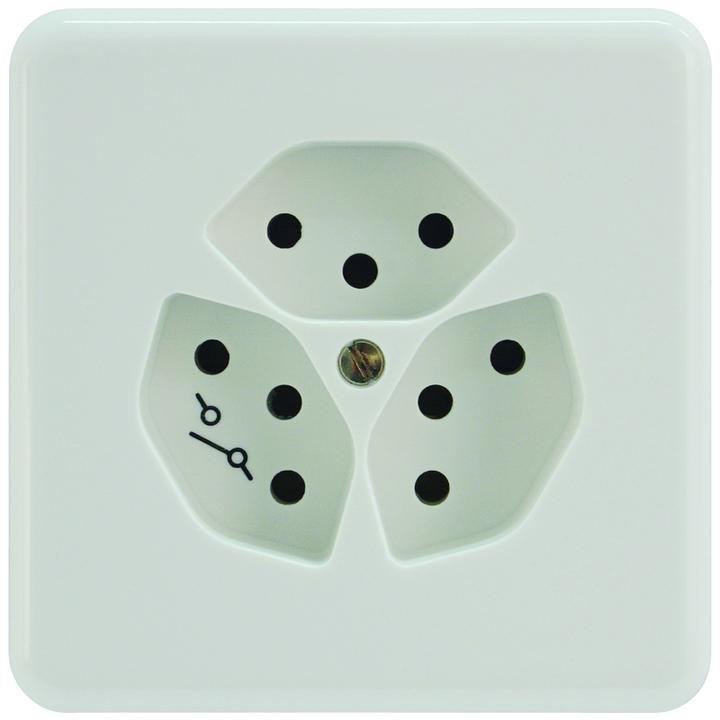 Actual product image Mica UP socket 3xT13 white separated