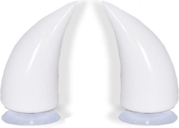 Image du produit JTI Décor pour casque de moto - cornes de diable blanches