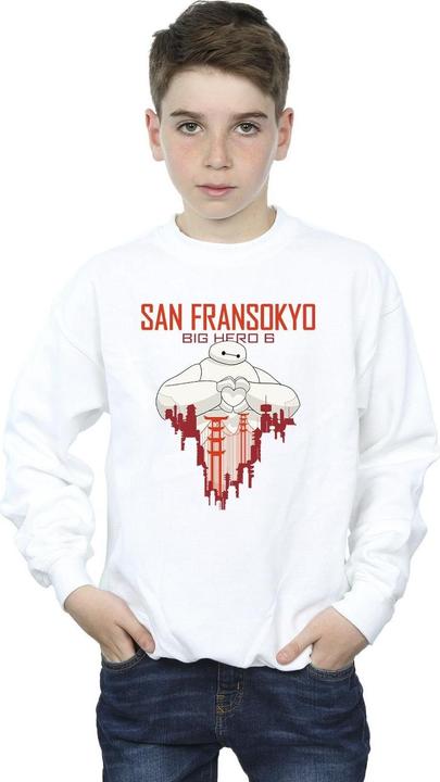 Immagine prodotto Disney Big Hero 6 Baymax San Fransokyo Heart Felpa Ragazzi (152, 158)