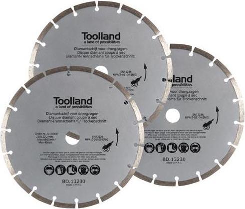 Velleman JEU DE DISQUES DE DIAMANT - 230 mm - SEGMENTÉ - 3 PIÈCES