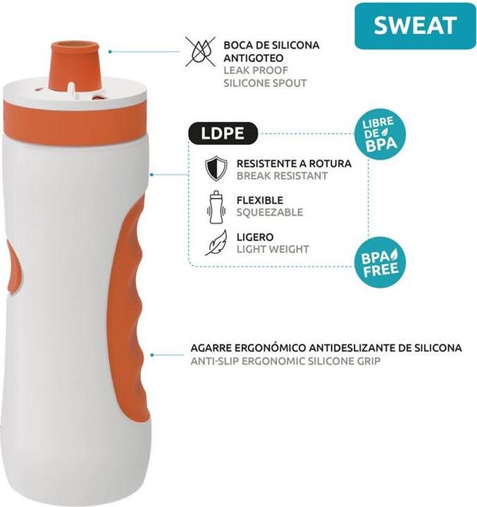 Produktbild Quokka Sweat - Butelka bidon sportowy 680 ml (Aqua Violet) (0.68 l)