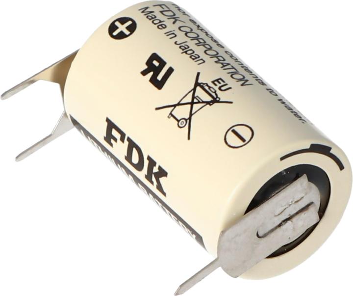 Actual product image FDK Sanyo Lithium Batterie CR14250 SE 1/2AA, IEC CR14250, 3er Print, 7,6mm Rastermass (3 pcs., 1/2 AA, 850 mAh)