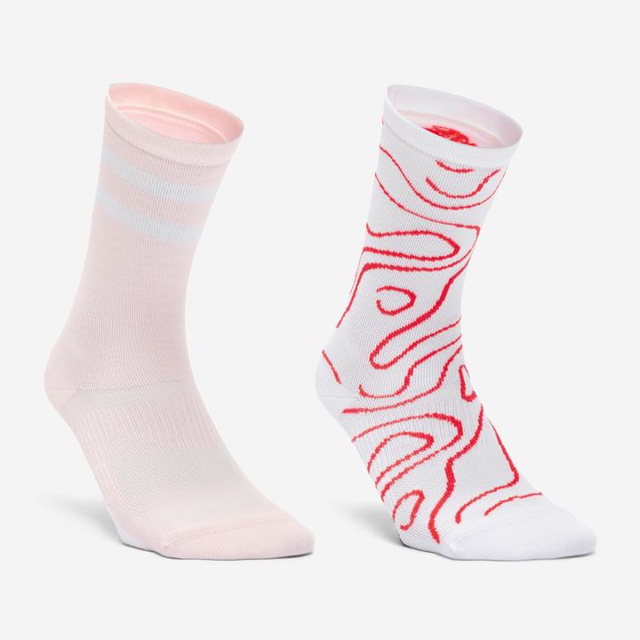 Image du produit Domyos Chaussettes hautes x2 collection léopard, femme (39, 42)