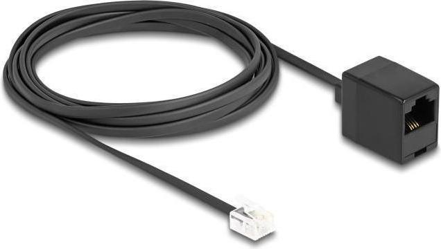 Produktbild Delock Telefonkabel RJ11 Stecker zu RJ45 Buchse schwarz 3 m
