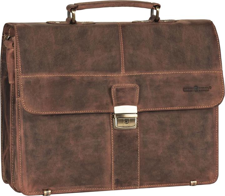 Produktbild Greenburry Vintage Aktentasche Leder 38 cm mit 2 Hauptfächern