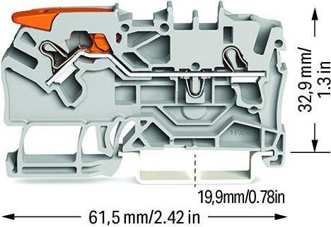Image du produit Wago Borne de passage 5.20 mm Push-