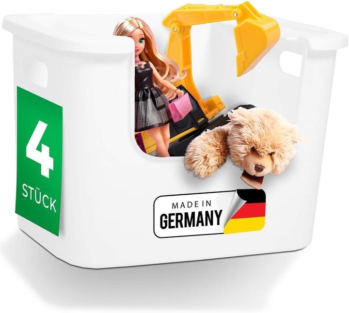 Produktbild Novaliv 4x Aufbewahrungsbox Bad Organizer Kleiderschrank Schubladen Ordnungssystem Weiss Wohnmobil Sc (35 x 25 x 25 cm)