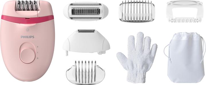 Image du produit Philips Épilateur compact à fil BRE285/00 Satinelle Essential Baltas/Rožinė, à fil