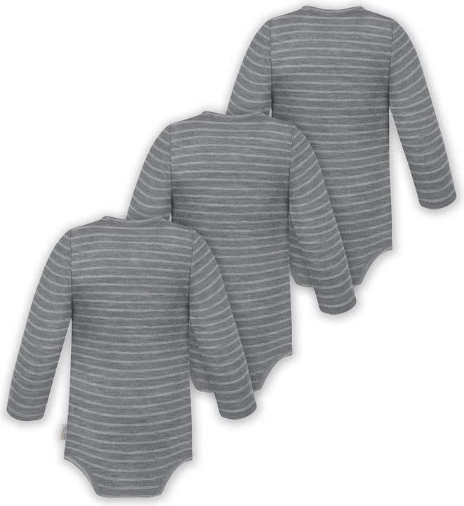 Actual product image Normani 3-pack multipack baby bodysuit merino long-sleeved body with buttons - 9345 (50)