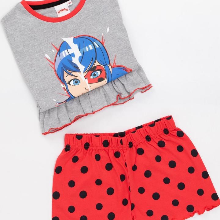 Immagine prodotto Miraculous Io sono il mio eroe! Pigiama da bambina con pantaloncini (confezione da 3) (140)