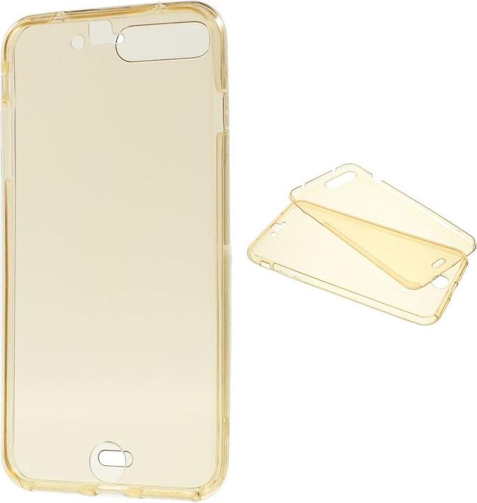 Produktbild König Design Apple iPhone 7 Plus Full Body 360 Silikon Schutzhülle Handyhülle Case Hülle Gold (Apple iPhone 7 Plus)