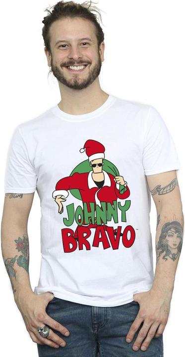 Actual product image Johnny Bravo Mens Johnny Christmas T-Shirt (L)