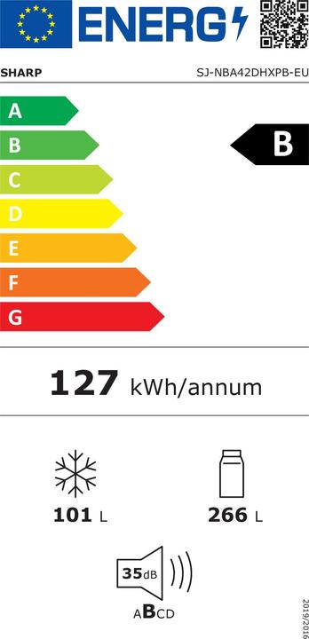 Energy Label Sharp Sjnba42dhxpbeu (366 l)