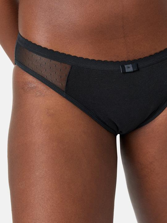 Produktbild DIM Slip Lace Medium schwarz mit Meshdetail (L)