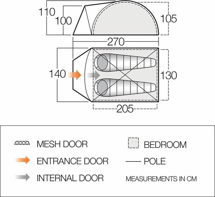 Produktbild Vango Tay 200 (Kuppelzelt, 3.31 kg, 2 Personen)